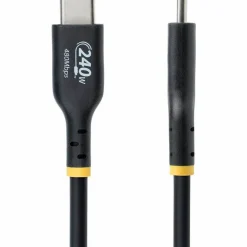StarTech 3ft (91cm) USB-C Charging Cable, Charge & Sync, 240W (5A) PD EPR, USB 2.0 Laptop Charger Cable, USB-IF Certified , TPE Jacket