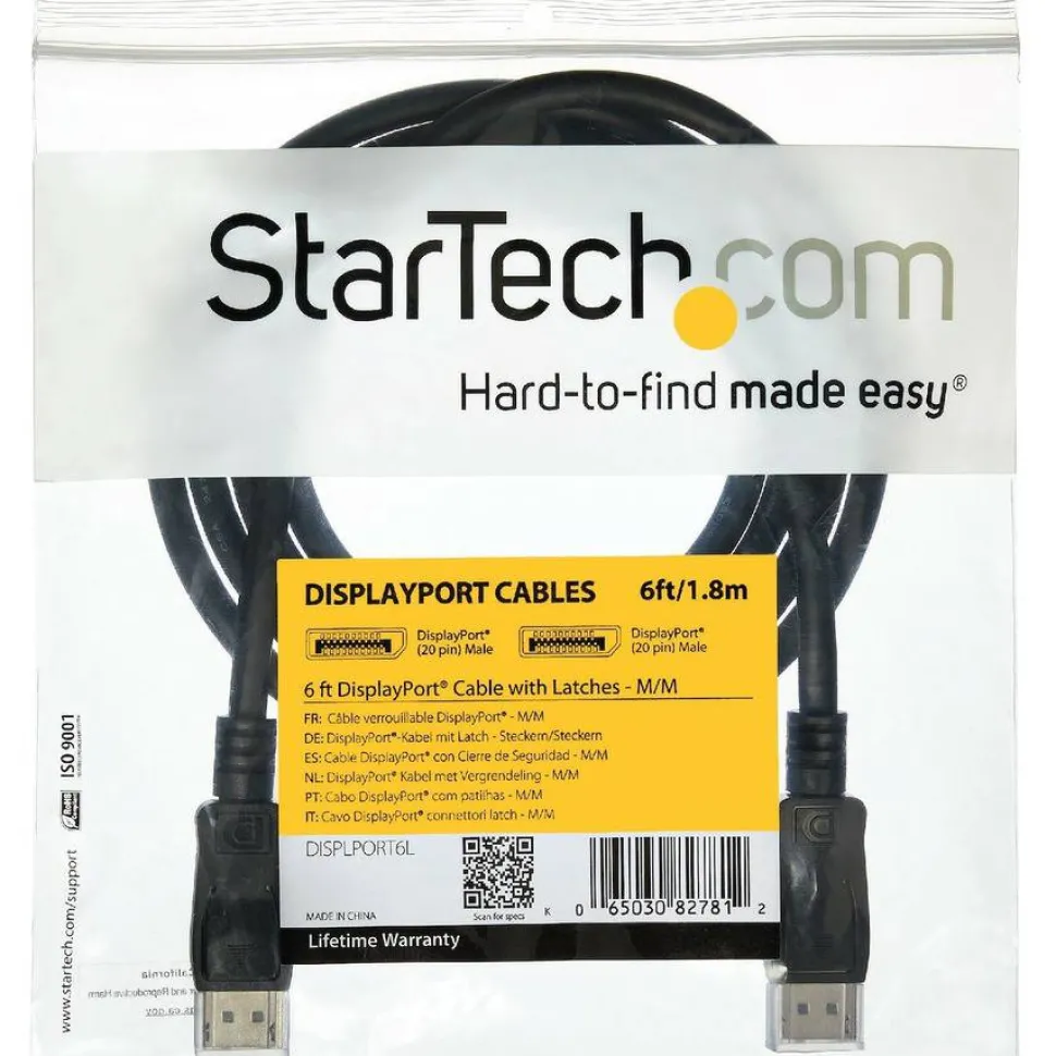 StarTech 35 ft DisplayPort Cable with Latches - M/M