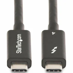 StarTech 6ft (2m) Active Thunderbolt 4 Cable, 40Gbps, 100W PD, 4K/8K Video, Intel-Certified, Compatible w/Thunderbolt 3/USB 3.2/DisplayPort