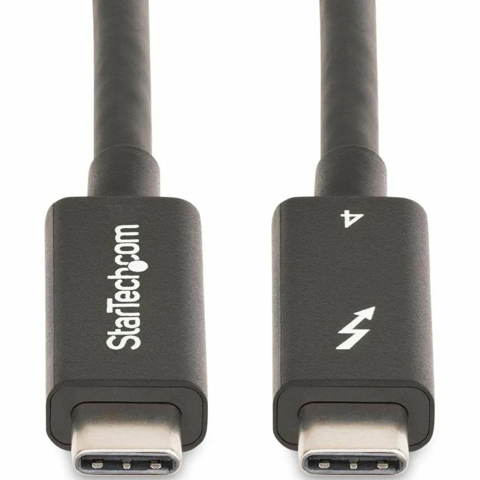 StarTech 6ft (2m) Active Thunderbolt 4 Cable, 40Gbps, 100W PD, 4K/8K Video, Intel-Certified, Compatible w/Thunderbolt 3/USB 3.2/DisplayPort