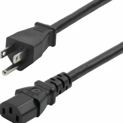 StarTech 8ft (2.4m) Computer Power Cord, NEMA 5-15P to IEC 60320 C13 AC Power Cable, 13A 125V, 16AWG, UL Listed, TAA