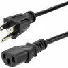 StarTech 10ft (3m) Computer Power Cord, NEMA 5-15P to C13, 10A 125V, 18AWG, Black Replacement AC PC Power Cord, TV/Monitor Power Cable