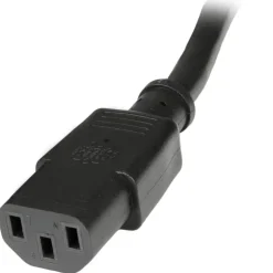StarTech 6ft (1.8m) Heavy Duty Extension Cord, IEC C14 to IEC C13 Black Extension Cord, 15A 125V, 14AWG, Heavy Gauge Power Cable