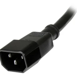 StarTech 6ft (1.8m) Heavy Duty Extension Cord, IEC C14 to IEC C13 Black Extension Cord, 15A 125V, 14AWG, Heavy Gauge Power Cable