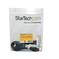StarTech 6ft (1.8m) Heavy Duty Extension Cord, NEMA5-15R to NEMA5-15P Black Extension Cord, 15A 125V, 14AWG, Heavy Gauge Power Cable