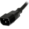 StarTech 10ft (3m) Heavy Duty Extension Cord, IEC C14 to IEC C13 Black Extension Cord, 15A 125V, 14AWG, Heavy Gauge Power Cable