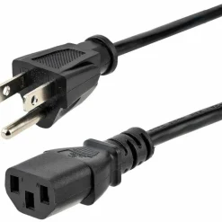 StarTech 10ft (3m) Heavy Duty Power Cord, NEMA 5-15P to C13, 15A 125V 14AWG, Replacement AC Computer Power Cord, PC Power Supply Cable
