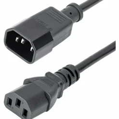 StarTech 3ft (1m) Power Extension Cord, C14 to C13, 10A 125V, 18AWG, Computer Power Cord Extension, Power Supply Extension Cable