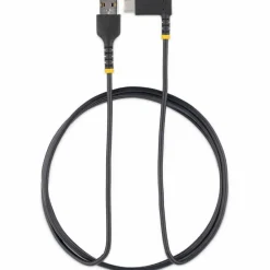StarTech 6.6ft (2m) USB-A to USB-C Fast Charging Cable, Rugged, Right-Angled, Charge & Sync, 3A, USB 2.0, TPE Jacket and Aramid Fiber