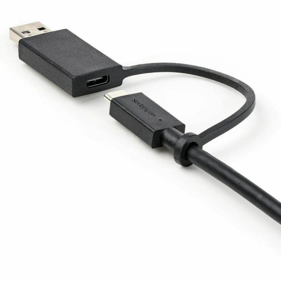 StarTech 3.3ft (1m) USB-C Cable with USB-A Adapter Dongle, USB 10Gbps/5Gbps, 100W (5A) PD, 8K 60Hz / 4K 144Hz DP Alt Mode