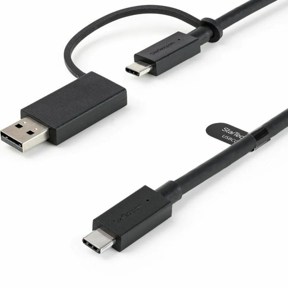 StarTech 3.3ft (1m) USB-C Cable with USB-A Adapter Dongle, USB 10Gbps/5Gbps, 100W (5A) PD, 8K 60Hz / 4K 144Hz DP Alt Mode