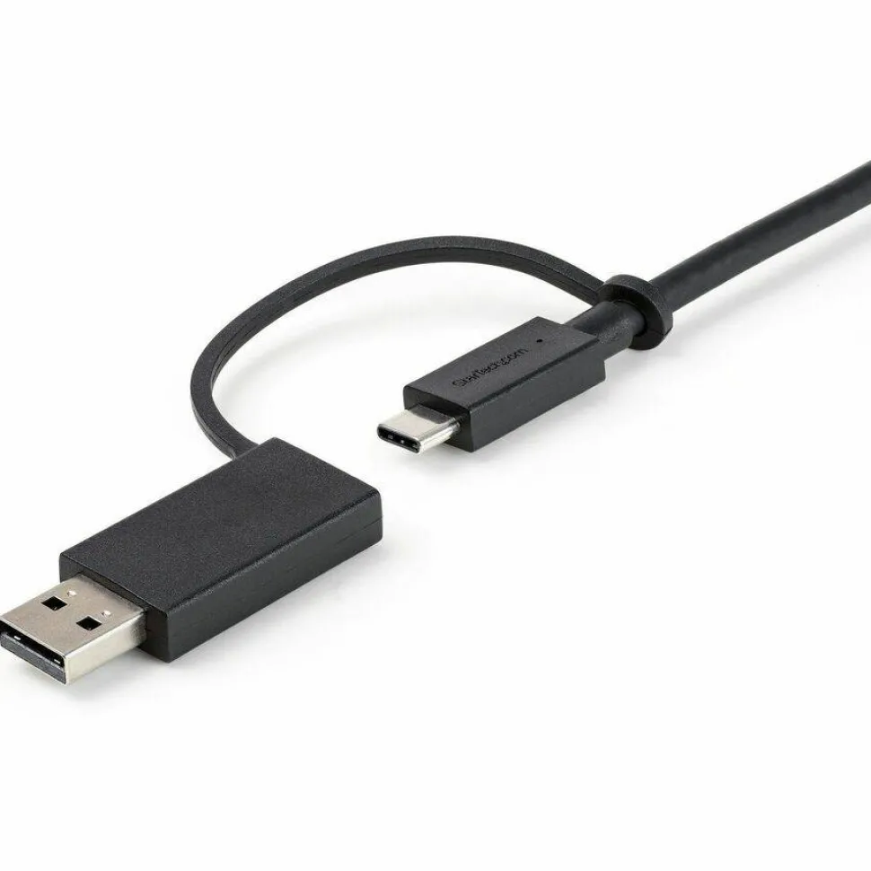 StarTech 3.3ft (1m) USB-C Cable with USB-A Adapter Dongle, USB 10Gbps/5Gbps, 100W (5A) PD, 8K 60Hz / 4K 144Hz DP Alt Mode