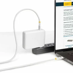 StarTech 3ft White USB-C Charging Cable, USB-IF Certified USB C Cable, 240W PD EPR, USB 2.0 Type-C Laptop Charger Cord, TPE Jacket