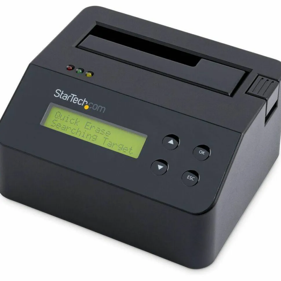 StarTech Hard Drive Eraser, Standalone HDD/SSD Sanitizer, 4Kn, Secure Erase Hard Disk Wiper Dock, Hardware Erasing Tool, TAA Compliant