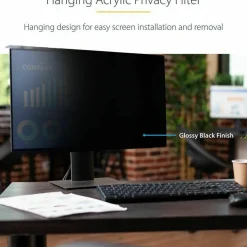 StarTech 23.8-inch 16:9 Computer Monitor Privacy Screen, Hanging Acrylic Filter, Monitor Protector/Shield, +/- 30 Deg., Glossy, TAA