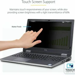 StarTech 16-inch 16:10 Flip-Up Privacy Screen w/Touch, Anti-Glare Privacy Filter, Laptop Monitor Screen Protector, Blue Light Filter