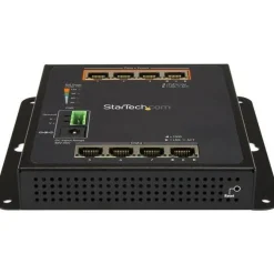 StarTech Industrial 8 Port Gigabit PoE Switch, 4 x PoE+ 30W, Power Over Ethernet GbE Layer/L2 Managed Network Switch -40C to +75C, TAA