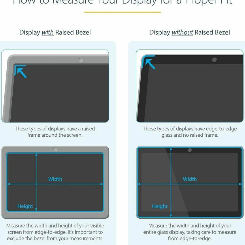 StarTech 14in Laptop Privacy Screen For 16:9 Displays, Anti-Glare Privacy Filter with 51% Blue Light Reduction, Matte/Glossy, TAA