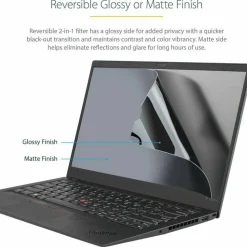 StarTech 14in Laptop Privacy Screen For 16:9 Displays, Anti-Glare Privacy Filter with 51% Blue Light Reduction, Matte/Glossy, TAA