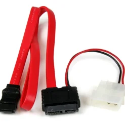 StarTech 20in Slimline SATA to SATA with LP4 Power Cable Adapter