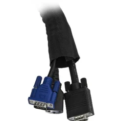 StarTech 6.5' (2m) Cable Management Sleeve/Wrap - Flexible Cable Manager - Expandable Coiled Cord Protector/Organizer - Trimmable