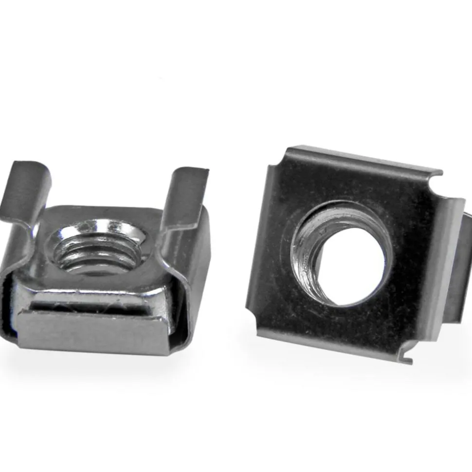 StarTech M6 Cage Nuts, 100 Pack, M6 Mounting Cage Nuts for Server Rack & Cabinet, TAA