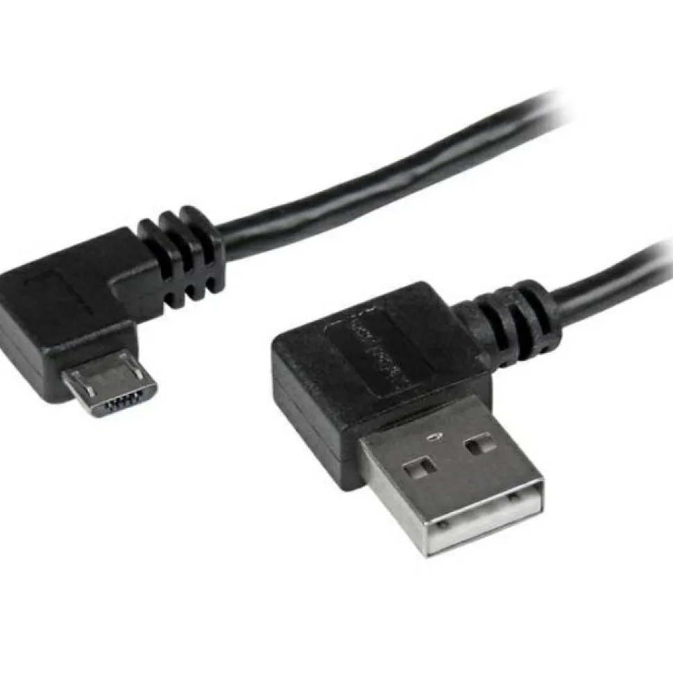 StarTech 1m 3 ft Micro-USB Cable with Right-Angled Connectors - M/M - USB A to Micro B Cable