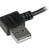 StarTech 2m 6 ft Micro-USB Cable with Right-Angled Connectors - M/M - USB A to Micro B Cable