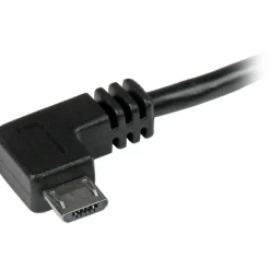 StarTech 2m 6 ft Micro-USB Cable with Right-Angled Connectors - M/M - USB A to Micro B Cable