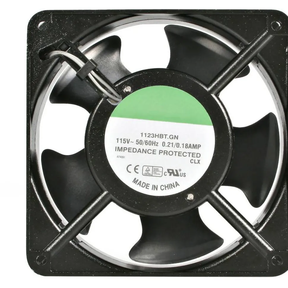StarTech 120mm Axial Rack Muffin Fan for Server Cabinet, 115V, AC Cooling, Low Noise & Quiet PC Computer Case Fan