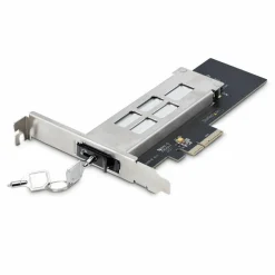 StarTech M.2 NVMe SSD to PCIe x4 Removable Mobile Rack for PCI Express Expansion Slot, Tool-less Installation, PCIe Hot-Swap Drive Bay