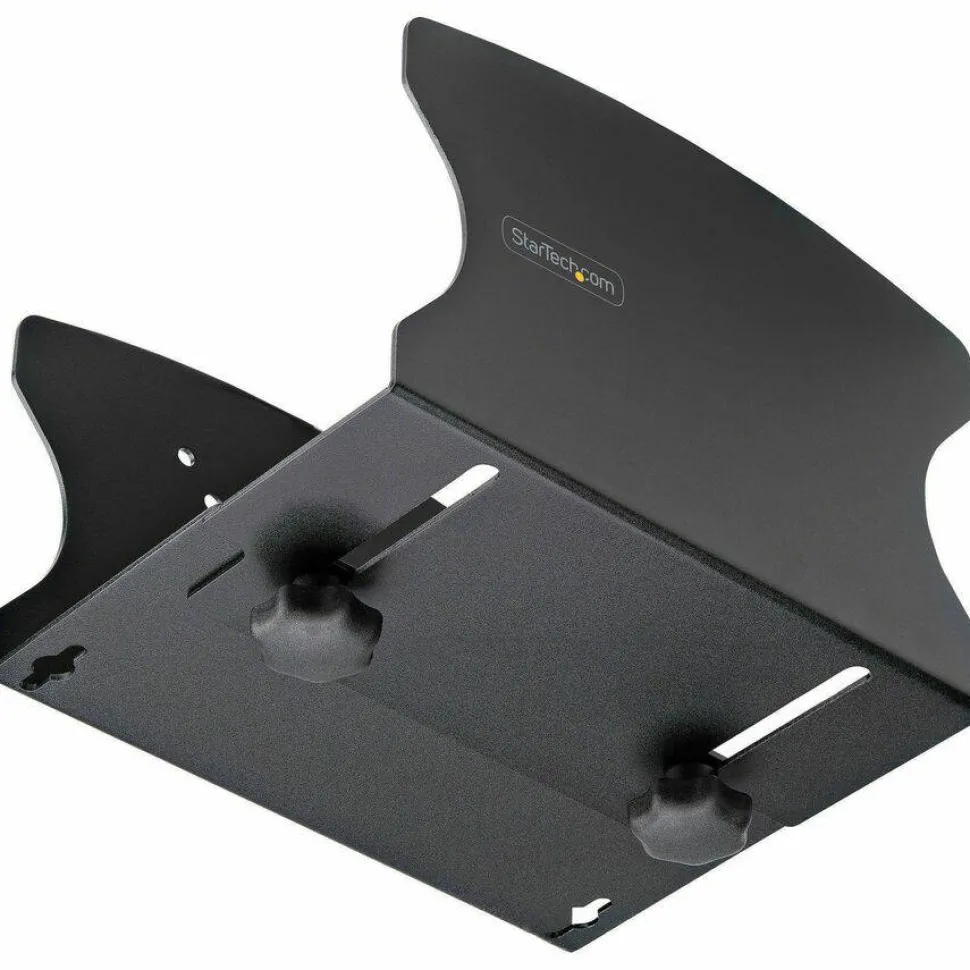 StarTech PC Wall Mount Bracket For Desktop Computers Up To 40lb, Toolless Width Adjustment 1.9-7.8in (50-200mm), Tower/Case Shelf, TAA