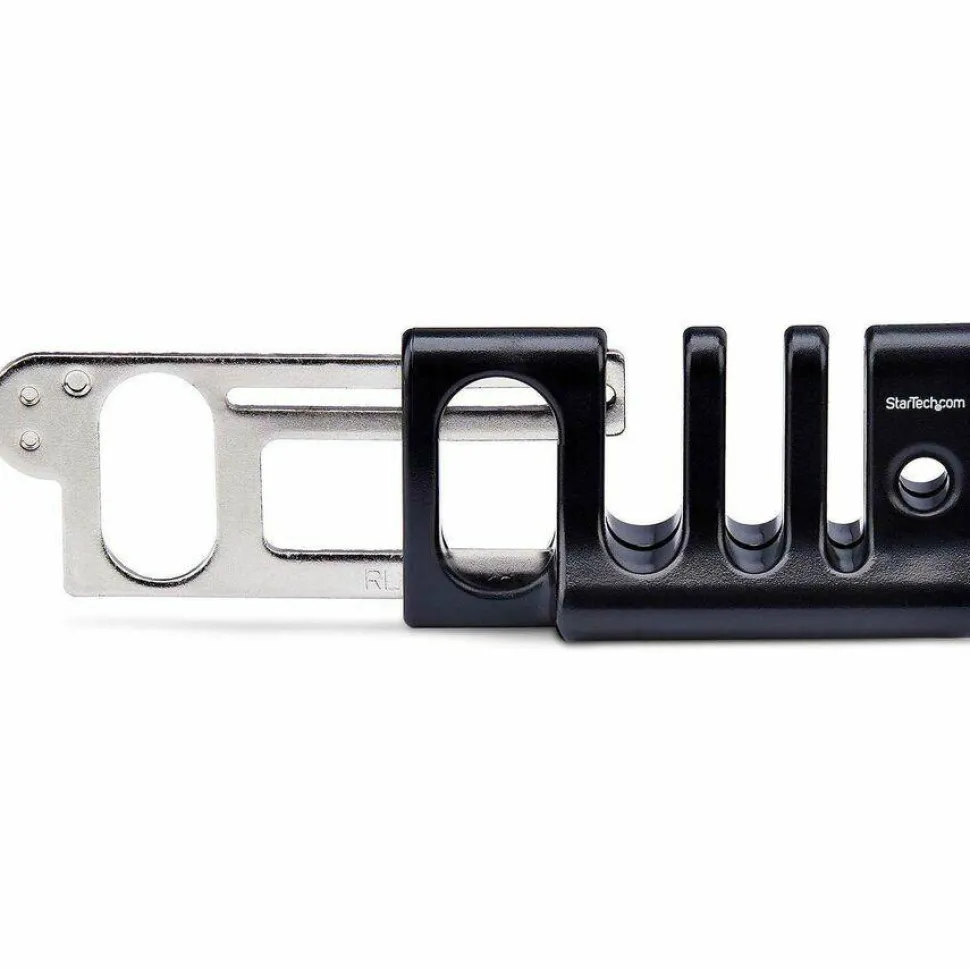 StarTech Peripheral Cable Anchor Lock, Secure Keyboard/Mouse For Shared Computer, Metal Plate Cable Trap, Use w/Laptop Lock Cable, TAA