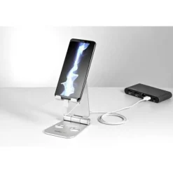 StarTech Phone and Tablet Stand - Foldable Universal Mobile Device Holder - Smartphones/Tablets - Adjustable Cell Phone Stand for Desk
