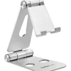 StarTech Phone and Tablet Stand - Foldable Universal Mobile Device Holder - Smartphones/Tablets - Adjustable Cell Phone Stand for Desk