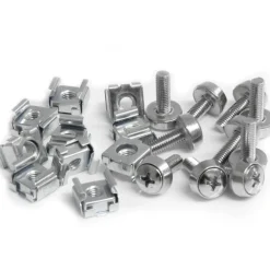 StarTech 50 Pkg M5 Mounting Screws and Cage Nuts for Server Rack Cabinet, TAA