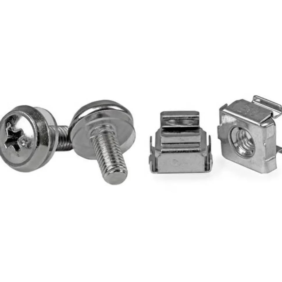 StarTech 50 Pkg M5 Mounting Screws and Cage Nuts for Server Rack Cabinet, TAA