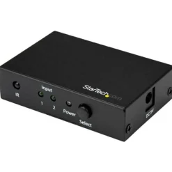 StarTech 2 Port HDMI Switch - 4K 60Hz - Supports HDCP - IR - HDMI Selector - HDMI Multiport Video Switcher - HDMI Switcher