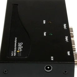 StarTech 2 Port High Resolution VGA Video Splitter with Built-in Amplifier, 350 MHz, VGA Splitter 1 x 2, 2048x1536 80Hz, TAA Compliant