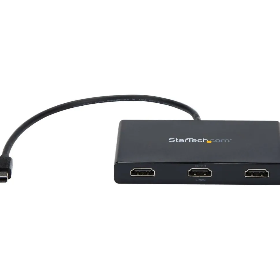 StarTech 3-Port Multi Monitor Adapter, Mini DisplayPort to HDMI MST Hub, 3x 1080p, Video Splitter for Extended Desktop Mode, Windows