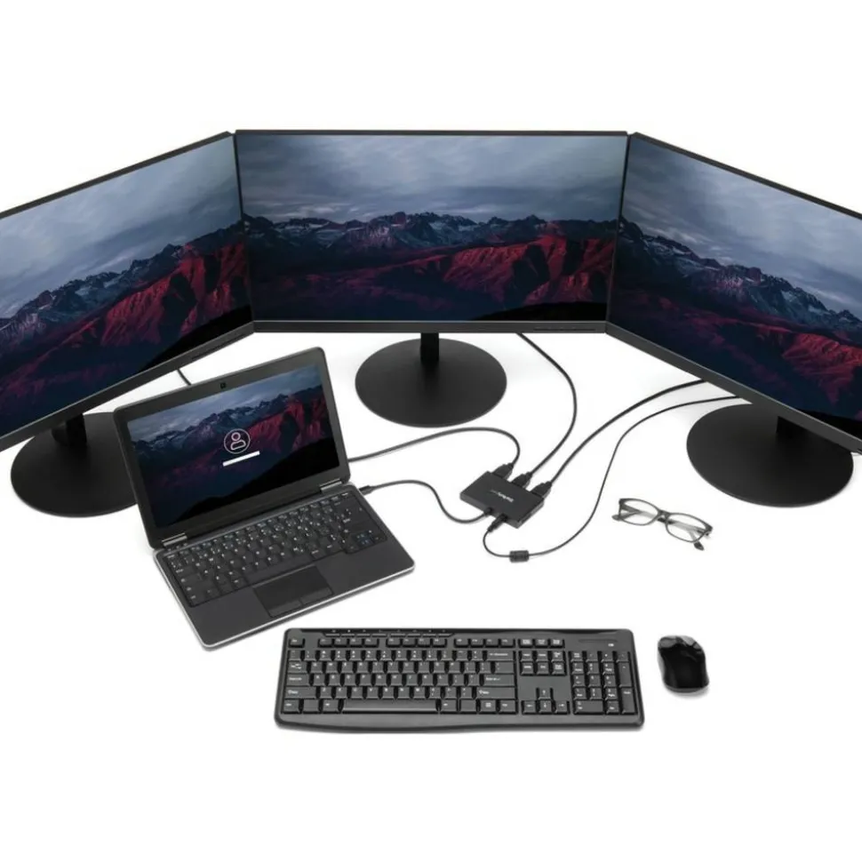 StarTech 3-Port Multi Monitor Adapter, Mini DisplayPort to HDMI MST Hub, 3x 1080p, Video Splitter for Extended Desktop Mode, Windows