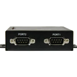 StarTech 2 Port Serial-to-IP Ethernet Device Server, RS232, Metal and Mountable, Serial Device Server, TAA
