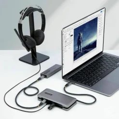 StarTech 4-Port USB-C Hub, USB 3.2 Gen 2, 10Gbps, 100W Power Delivery Pass-Through, 12.6in (32cm) Cable, Portable USB Expansion Hub