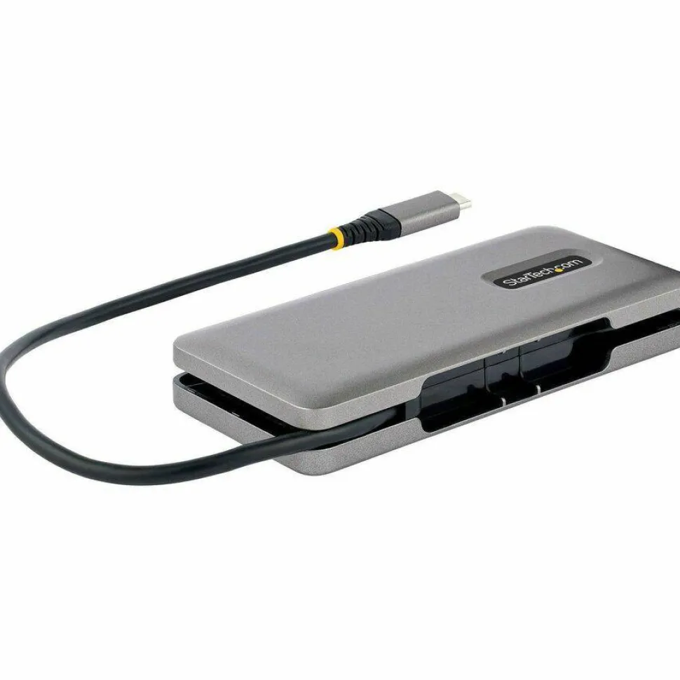 StarTech 4-Port USB-C Hub, USB 3.2 Gen 2, 10Gbps, 100W Power Delivery Pass-Through, 12.6in (32cm) Cable, Portable USB Expansion Hub