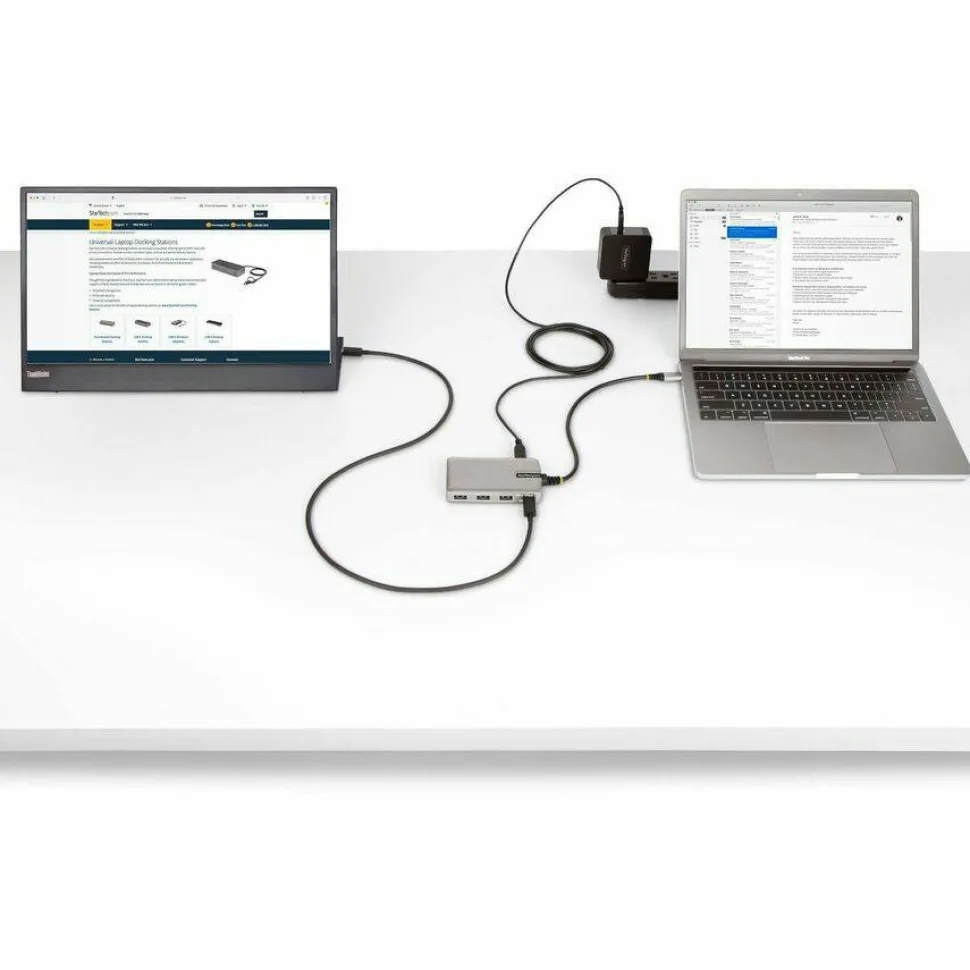 StarTech 4-Port USB-C Hub with USB-C DP Alt Mode Video Output, 3x USB-A, 1x USB-C, 100W Power Delivery Pass-Through, USB 3.2 10Gbps