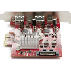 StarTech 4-Port USB PCIe Card, 10Gbps USB PCI Express Expansion Card w/2 Controllers, 2x USB-C & 2x USB-A ports (USB 3.2 Gen 2), TAA