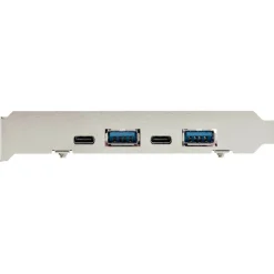 StarTech 4-Port USB PCIe Card, 10Gbps USB PCI Express Expansion Card w/2 Controllers, 2x USB-C & 2x USB-A ports (USB 3.2 Gen 2), TAA