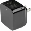 StarTech 2 Port USB Wall Charger, 17W Wall Charger Hub (2.4A & 1A port), Dual USB-A Power Adapter, Portable Charger for Phones/Tablets