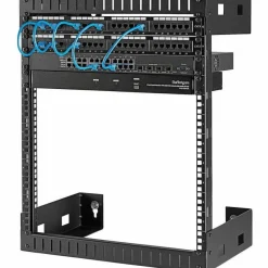 StarTech 2-Post 12U Heavy-Duty Wall-Mount Network Rack, 19