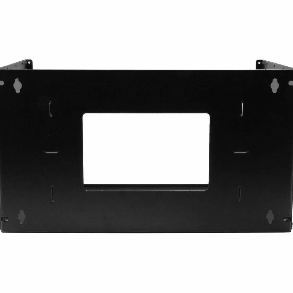 StarTech 2-Post 4U Open Frame Wall Mount Network Rack with Built-in Shelf and Adjustable Depth, Computer Rack for IT Equipment, TAA